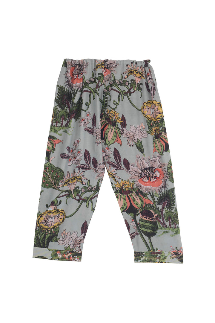 Eccentric Blooms Putty Crepe Lounge Pants