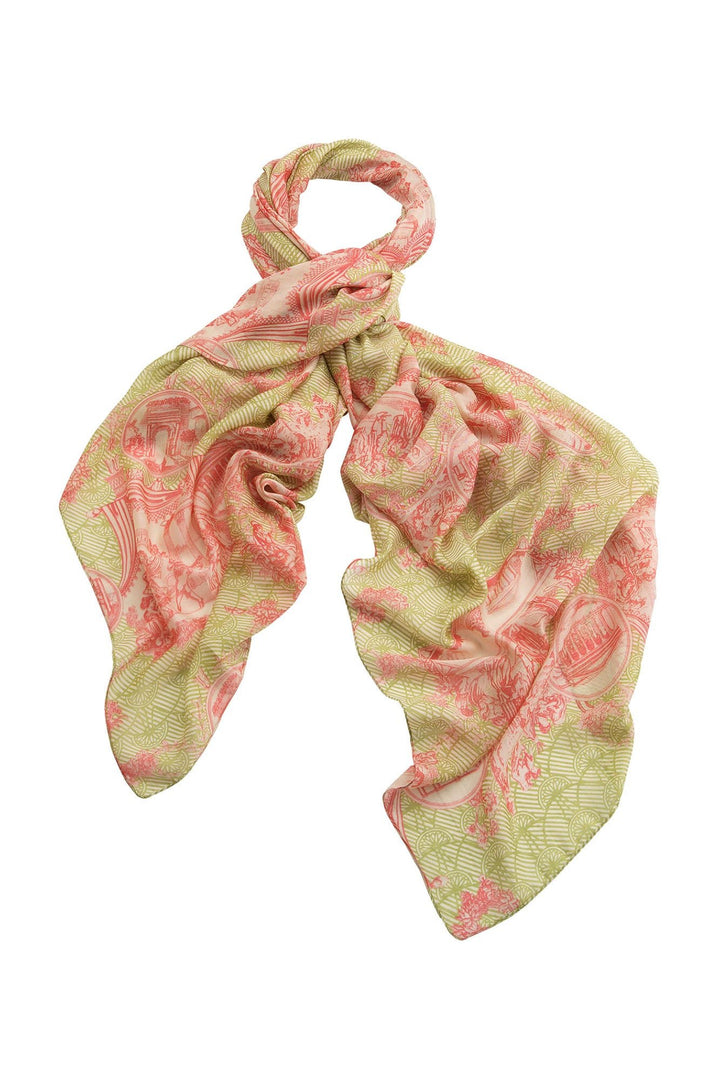 Ancient Columns Olive Scarf - One Hundred Stars