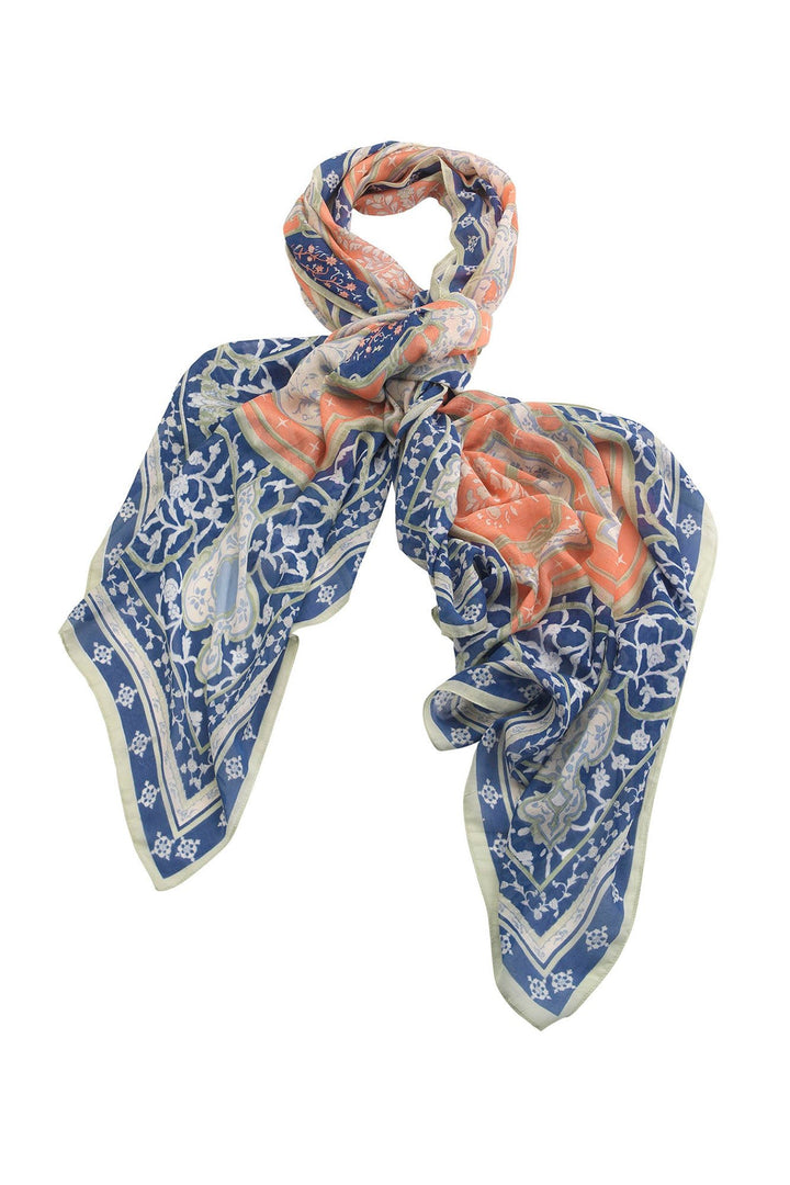 Indian Summer Blue Scarf - One Hundred Stars