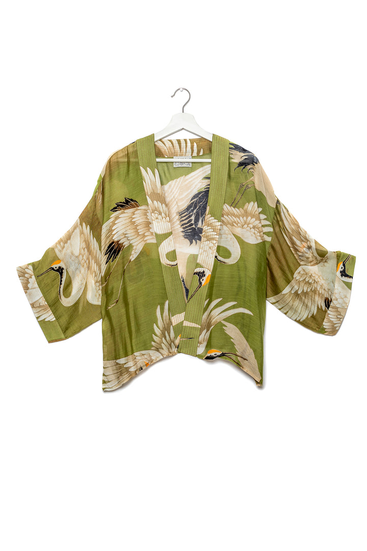 Stork Green Kimono