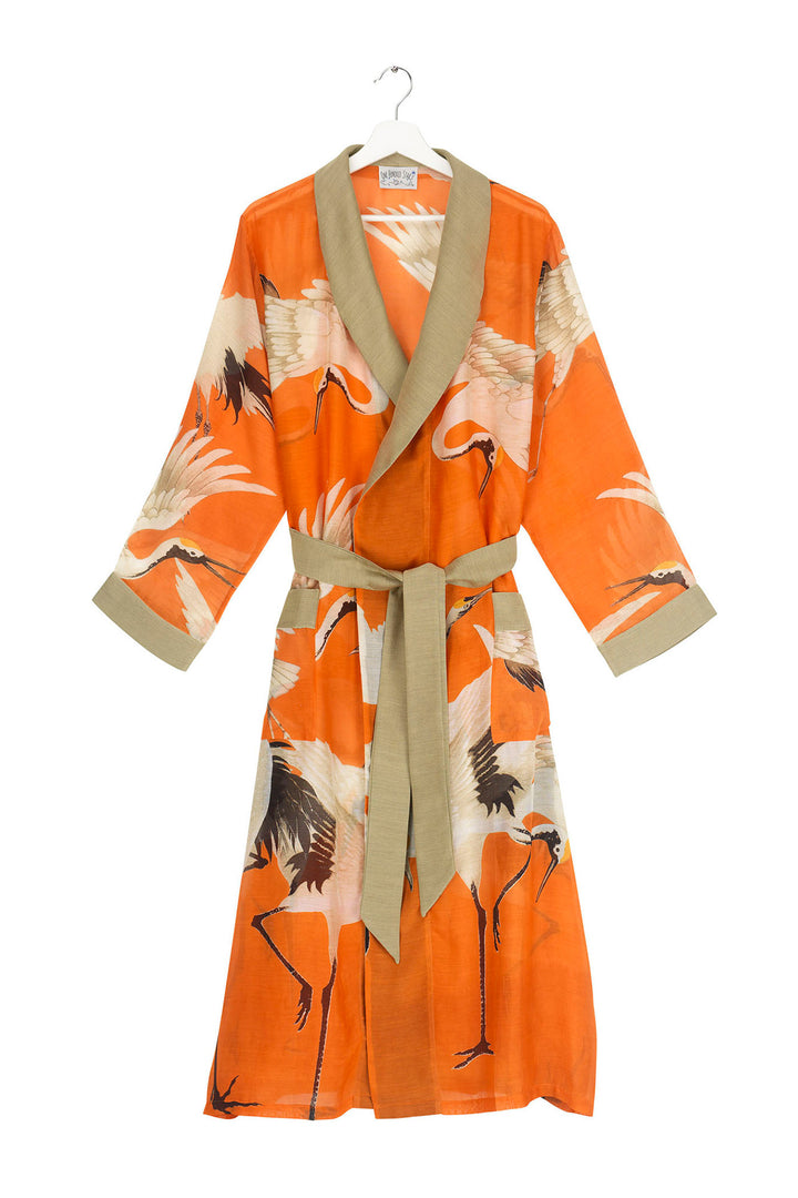 One Hundred Stars Stork Orange Gown- This gown is perfect as a luxurious house coat or for layering as a chic accessory to your favourite outfit.