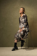 Sunburst Grey Asymmetric Dress