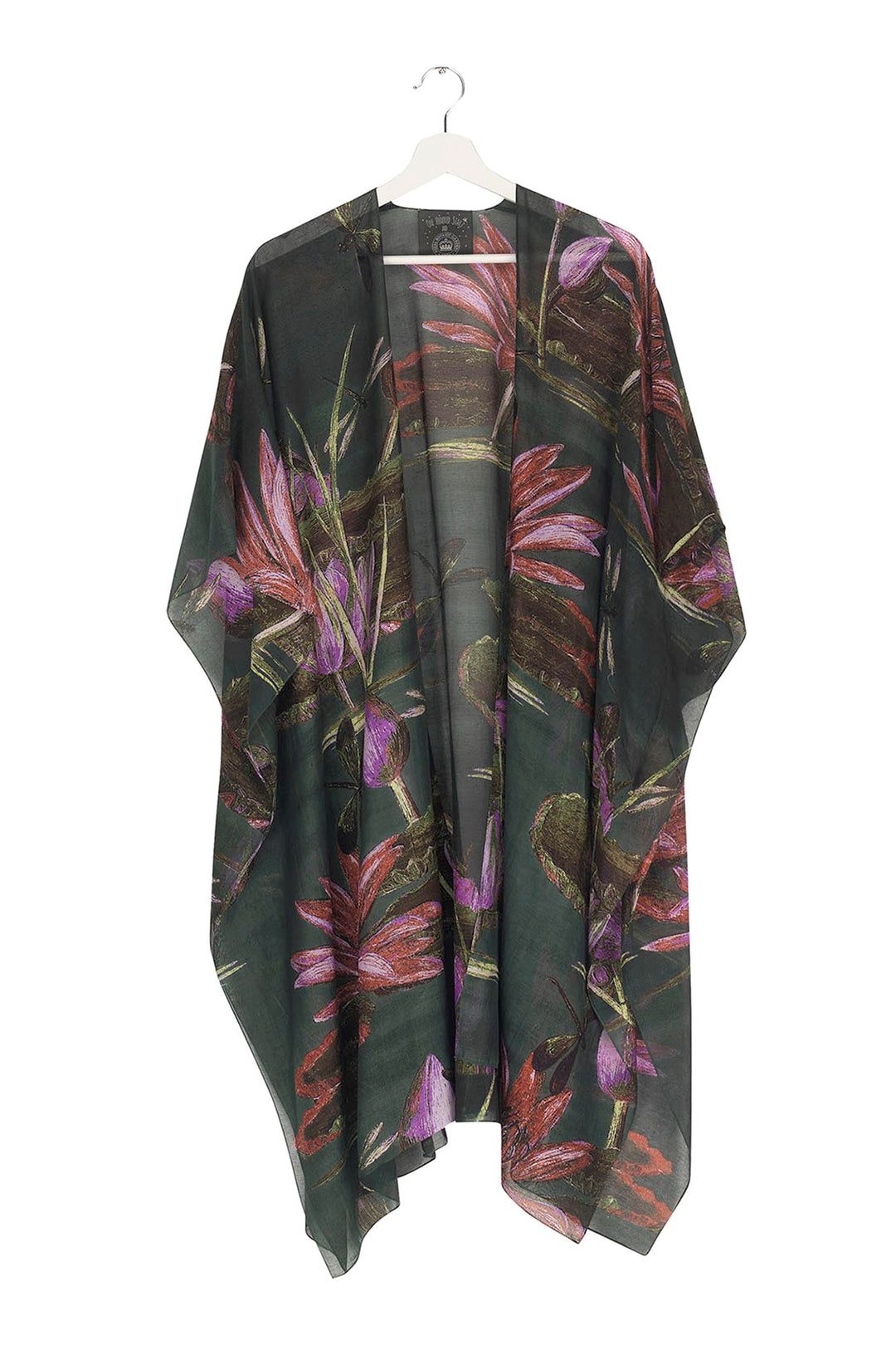 Marianne North Indian Lily Throwover- These lightweight throwovers make the perfect cover up, they are mid-length with an open front and loose arms, perfect for the warmer months or worn on holiday as the ideal resort wear. 