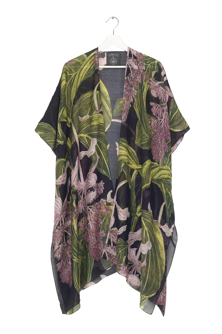Marianne North Medinilla Throwover- These lightweight throwovers make the perfect cover up, they are mid-length with an open front and loose arms, perfect for the warmer months or worn on holiday as the ideal resort wear. 