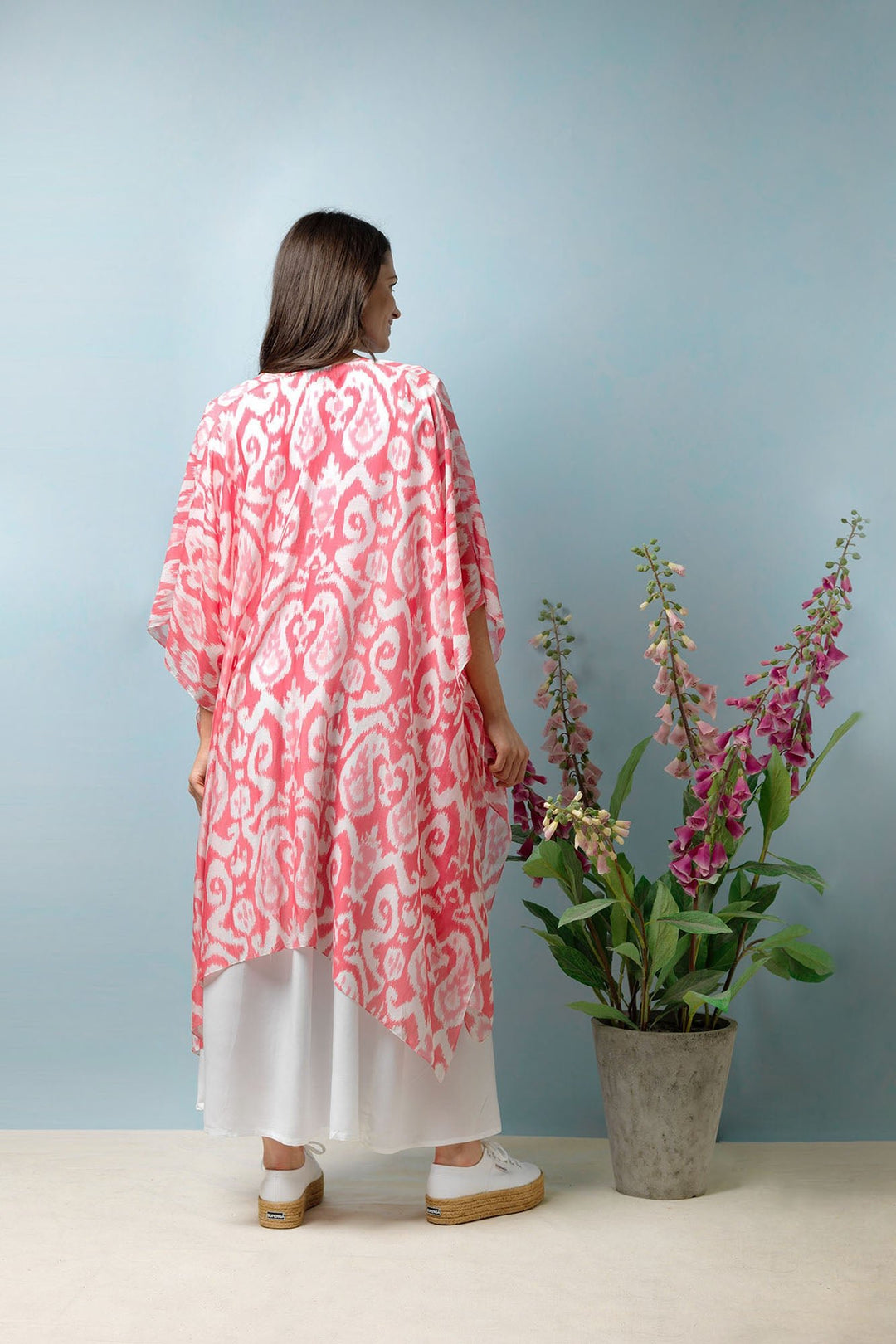 Ikat Pink Throwover - One Hundred Stars
