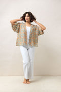 Vintage Tiles Blue Kimono
