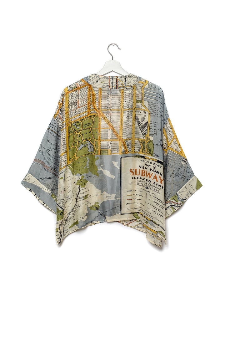 New York City Grey Map Kimono